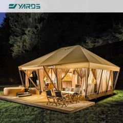 Windproof Family Camping Hotel Safari Tent Custom Print Pop up Gazebo - Guangdong Yashe Construction Technology Co., Ltd.