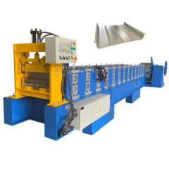 Metal Roof Tile Making Panel Iron Standing Seam Metal Roofing Roller Roll Former Snap Lock Sheeting Forming Machine Price - Dashan Rolling Tech (Xiamen) Technology Co., Ltd.