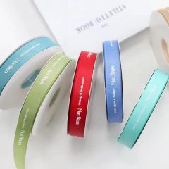 Custom Logo Silk Screen Printed Gift Personalised Ribbons Polyester Ribbon - Image 3