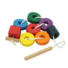 Strings Threading Toy Wooden Threading Bead Toy OEM Yes MOQ 10000 Size Large Color Black Origin China Material Cotton HS Code - Image 3
