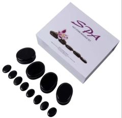 Hot Stone Basalt Massage Set 16sets for SPA Therapy Nature Yes Color Black Group Female Weight 2.5kg Origin China OEM Available - Qinghe Chunol Medical Device Co., Ltd.