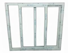 6 Feet UPVC Sliding Window Frame Form Rigid Color White Height 6 Feet Durability High Shape Rectangular Open Style - Image 1