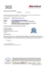 SGS certificate from Shanghai Qingreen Eco Technology Co. Ltd.