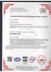 Occupational Health and Safety Management System Certificate certificate from SEIS TECH INC.