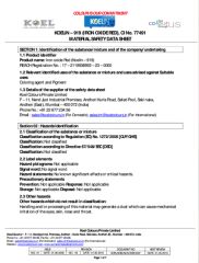 Iron Oxide Red MSDS certificate of Shenzhen Huazhong Sun May Technology Co., Ltd – certificate photo, supplier certificates section