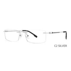 Tc-009 Sleek Gold Titanium Rimless Eyeglasses Elegant Rimless Optical Frames - Image 4