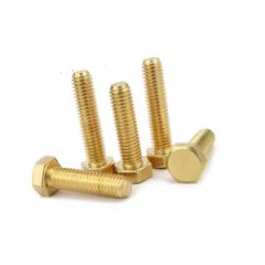Hardware Fasteners Hexagonal Nuts Bolts Metal Brass Copper Hex Bolt DIN933 - Bolnut Fastener Co., Ltd