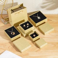 Golden Frosted Display Jewelry Packaging Necklace Earring Pendant Bracelet Gift Jewelry Storage Box Caja De Joyeria - Shantou Eastcross Technology Co., Ltd