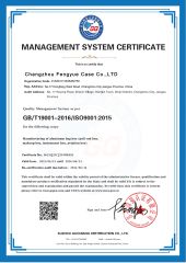 ISO9000 certificate from Changzhou Fengyue Case Co., Ltd