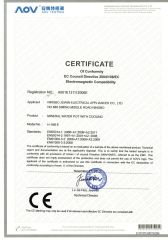 Product CE certificate certificate from Ningbo Jewin Electrical Appliances Co., Ltd.