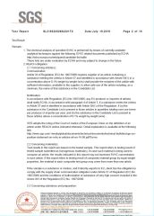 SGS Test Report 2 certificate from Eiffel Medical Supplies Co., Ltd.