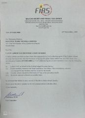TIN (Tax Identity Number) certificate from Prestige Mark Nigeria Ltd