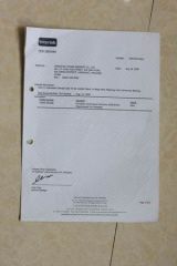 The Detection Certificate of Leather Label certificate from Hangzhou Fuhan Garment Accessories Co., Ltd.