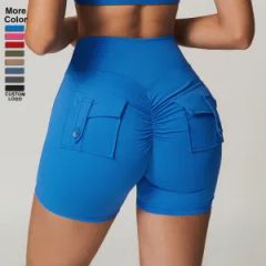 Wholesale Custom Logo Women Sports Shorts Quick-Dry Pocket Fitness Yoga Pants - Image 1