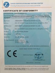 CE Certification certificate of Zhengzhou Longer Machinery Co., Ltd. – certificate photo, supplier certificates section