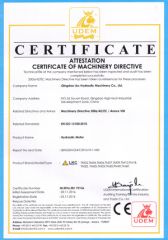 CE CERTIFICATE certificate from Qingdao LKC Hydraulic Machinery Co., Ltd.