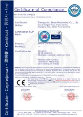 CE certificate of Zhengzhou Jawo Machinery Co., Ltd. – certificate photo, supplier certificates section