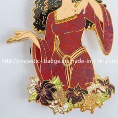 Custom Gold Plating Hard Enamel Lapel Pin Size 3.5" Color Silver Material Alloy Trademark None Thickness 2.0mm Specification SGS - Image 2