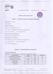 MSDS certificate from Guangzhou Ice Beauty Nail Art Supplies Co., Ltd.