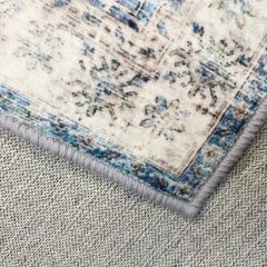 China OEM&ODM Carpet Factory Customized Area Rug Washable Easy to Clean 3D Printed Family Living Room Carpet-Rug-Mat 100% Polyester Greenish Blue Runner Rug - Image 4