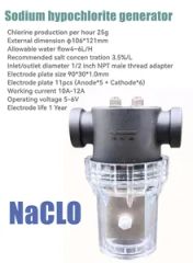 Titanium Electrode Set for Bathtub Disinfection, Customization, Sodium Hypochlorite Generator - Image 3