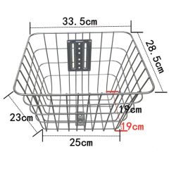 Stylish Metal Bicycle Baskets in Three Color Choices for Storage - Image 5