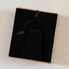 Vintage Carved Gold Resin Frames - Floral Oval Picture Frame with Display Stand - Image 6