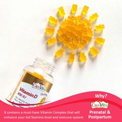 Canvita Vitamin D Halal & Vegan Gummy (400IU), Made in Canada, sugar free, 60/bottle - Image 7