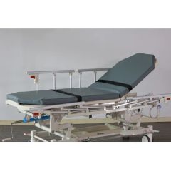 Sfda Approved Manual Hospital Patient Transport Cart Mattress 2cm Condition New Folded Unfolded Caster 8 Inches Model NO. - Image 3