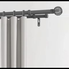 Online Sale Curtain Rods Set Extendable Curtain Rod Origin Cn Shape Round Style Modern Feature Durable Color Customized Rod Diameter 25mm - Image 6