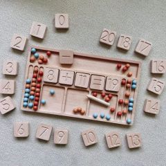 Wooden Peg Beads Boards Educational Toys Math Learning Building Blocks - Image 6