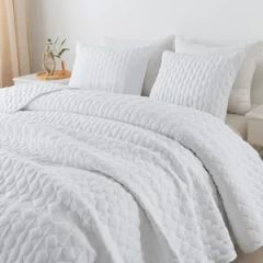 Custom Solid Color Quilt Bed Spread Set Super Soft Microfiber Bedspread & Coverlet - Image 3