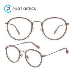 Handmade Classic Design Round Acetate Metal Optical Frames - Image 5