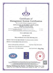 ISO9001 certificate of Xingtai Hexi Import and Export Trading Co., Ltd – certificate photo, supplier certificates section