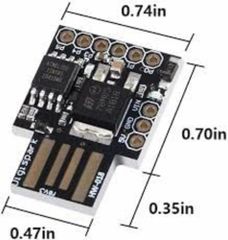 ATTIN Y85 USB Development Board DigiSpark Height 5 mm Weight 4 mm Width 18 mm Length 26 mm Analog IO Pins 6 Pwm Output Pins - Image 2
