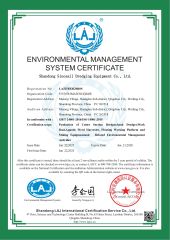 ENVIRONMENTAL MANAGEMENT SYSTEM CERTIFICATE certificate from Shandong Sinosail Dredging Equipment Co., Ltd