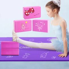 EVA Yoga Block Yoga Exercise Blocks Bricks Set Natural - Image 3