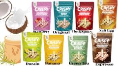 Crispy coconut roll premium snack from Thailand Strawberry Flavor protein bars biscuits Japanese Chocolate Size 80 gram - Image 6