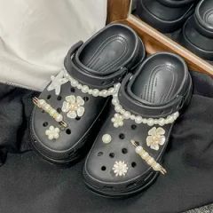 Fashion All-Match Pearl Chain DIY Shoe Decorations Style Pearl Origin China Model NO. S-174 Trademark Custom HS Code - Image 3