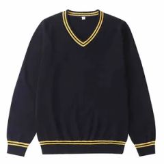 Factory Customized African Nigeria Navy Blue High School Uniforms Primary School Sweater - Image 3