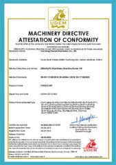 CE certification certificate of Xuchang Zhenda Machinery Co., Ltd. – certificate photo, supplier certificates section