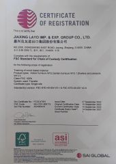 FSC certificate from Jiaxing Layo Imp. & Exp. Group Co., Ltd.
