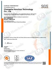 ISO 13485 certificate from Changsha Honchon Technology Co., Ltd