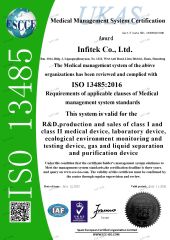 ISO 13485 certificate from Infitek Co., Ltd.