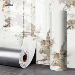 Thickened Waterproof 3D PVC Marble Stickers Bathroom Desk Vinyl Decorative Self Adhesive Wall Sticker for Kitchen Wallpaper Roll - Shandong Ameng International Trade Co., Ltd
