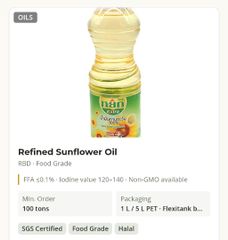 Refined Sunflower oil - Image 2