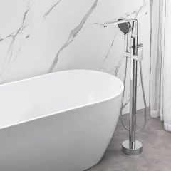 Morden Bathroom Chrome Brass Tub Faucets with Handheld Head Type Stand Origin China Color Chrome Trademark OEM Model NO. - Image 2