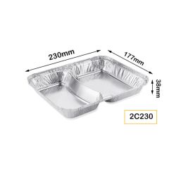 Premium 2 Compartment Aluminum Foil Food Storage Containers - Image 4