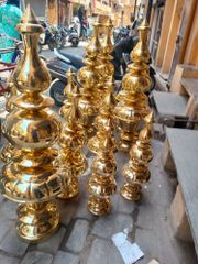 Brass Mandir Kalash For Temple Shape Round Usage Temple Capacity 5 ltr No. of Piece 1 Finish Plain - Image 2