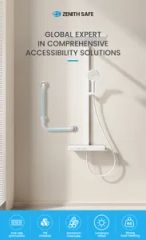 Flush Wall-Mounted Angled Grab Bar - Discreet & Compliant Safety Solution - Shandong Guard Zenith International Trade Co., Ltd.